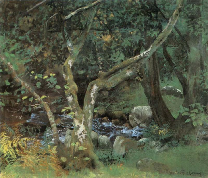 William Stott of Oldham Autumn Woodland Spain oil painting art